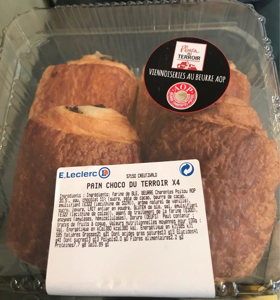 Open Food Facts Pain choco x4 packshot
