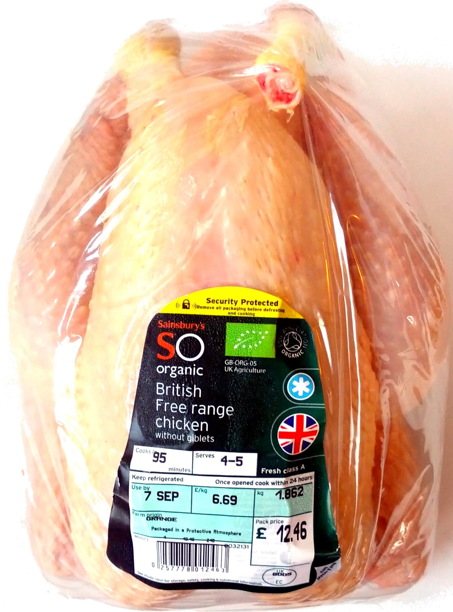 Sainsbury's British Organic Free range Chicken packshot