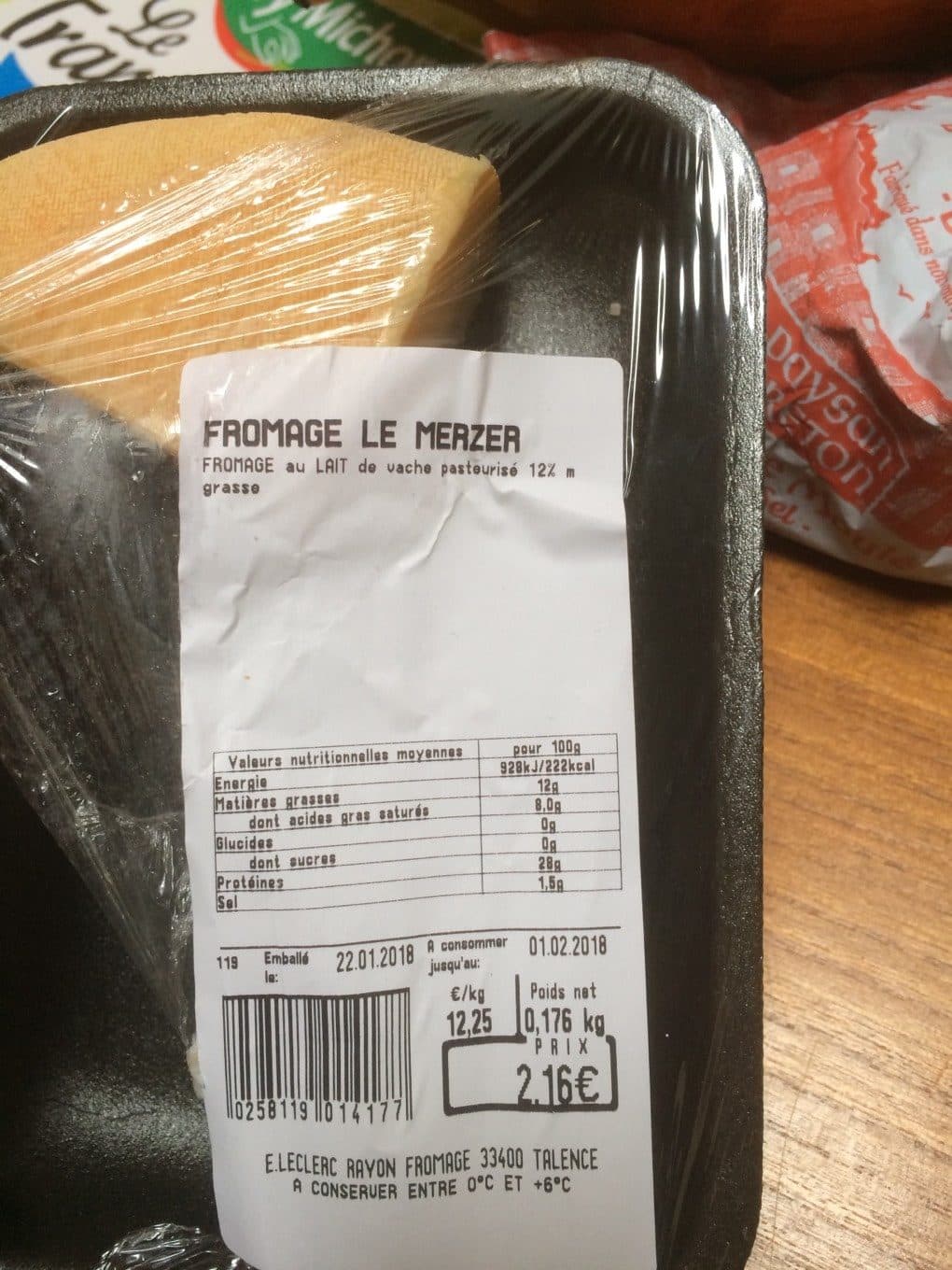 Leclerc Fromage le merzer packshot