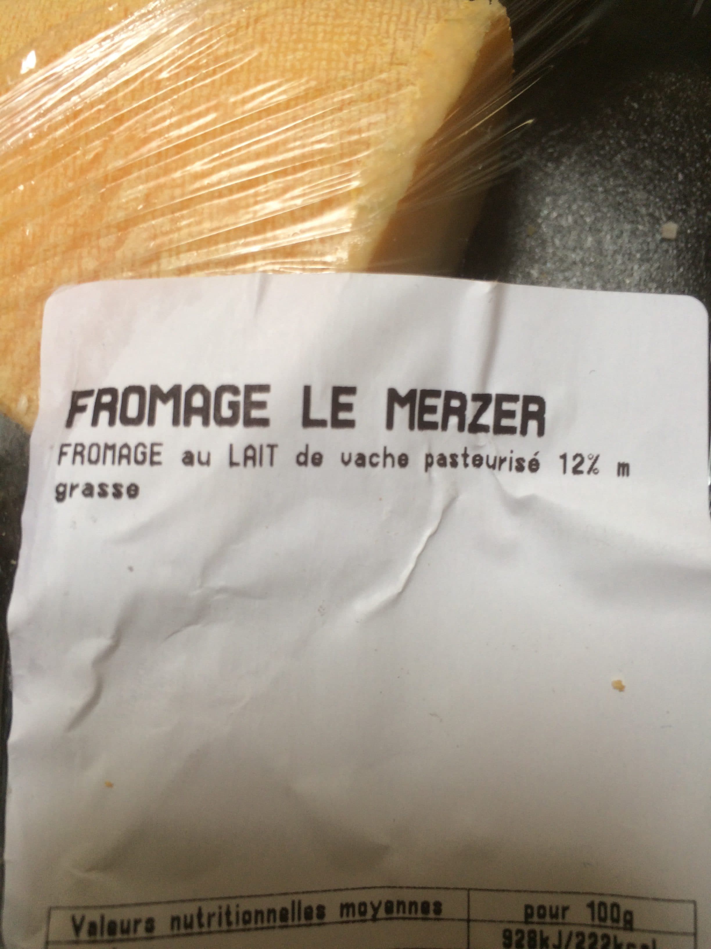 Leclerc Fromage le merzer packshot