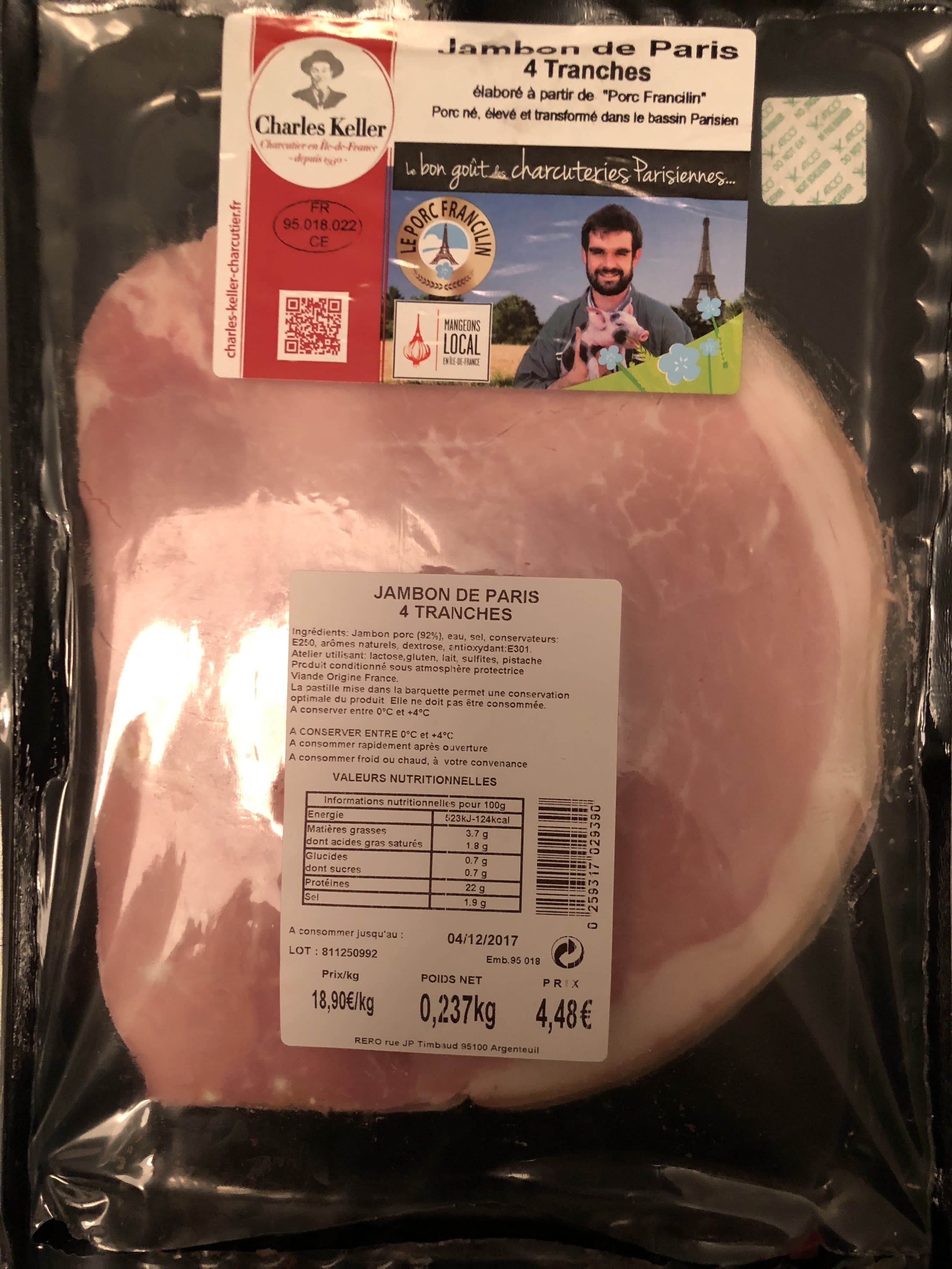 Charles Keller Jambon de paris packshot