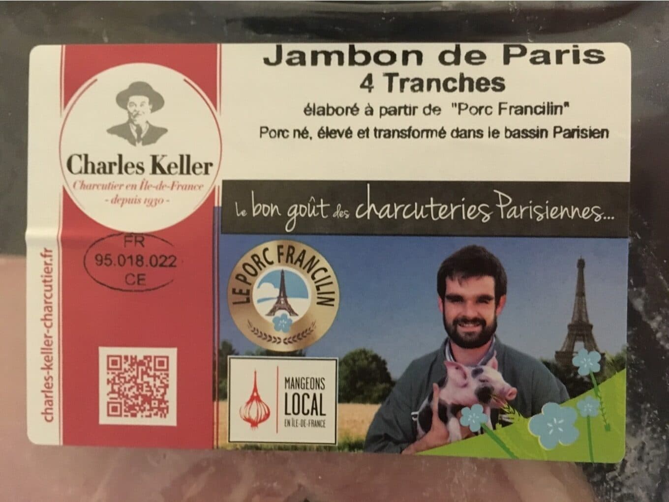 Charles Keller Jambon de Paris 4 tranches packshot