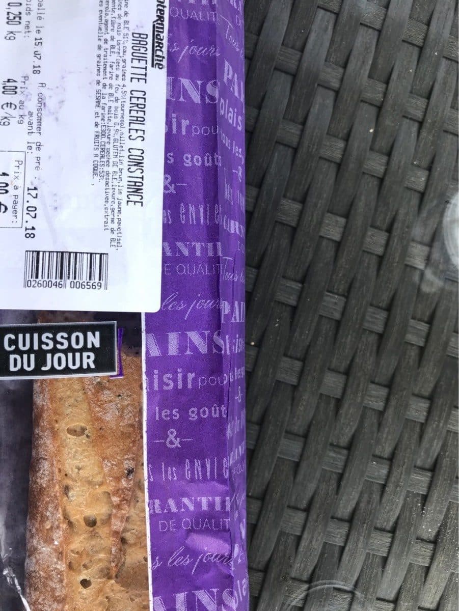 Open Food Facts Baguette céréales Constance packshot