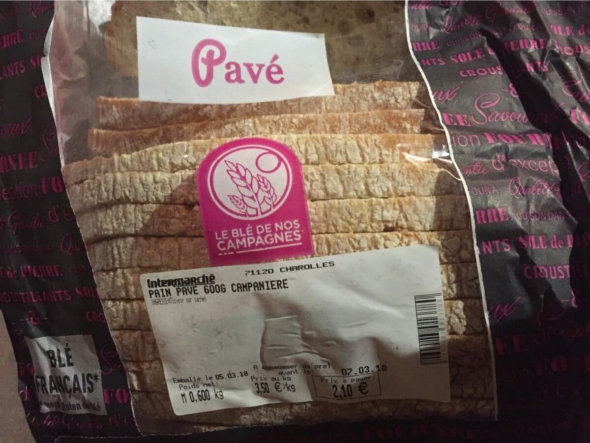 Intermarché Pain pavé packshot