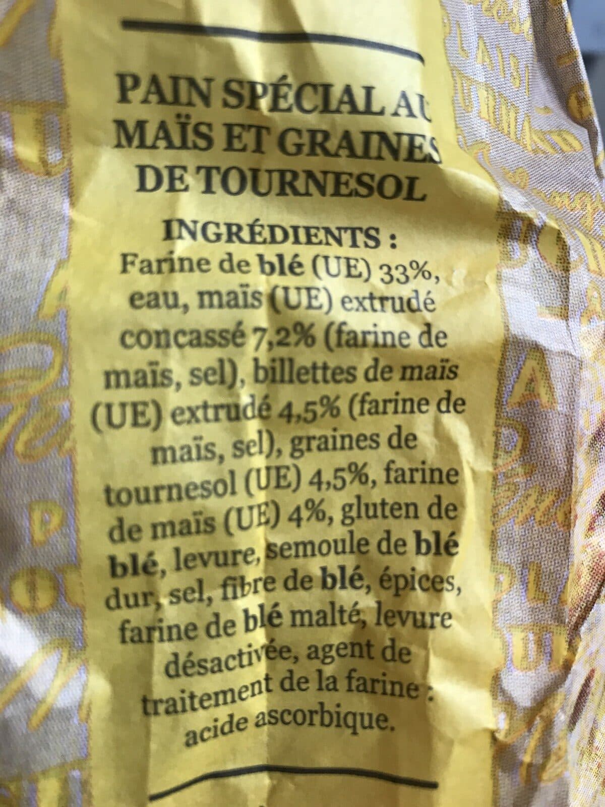 Open Food Facts Pain special maïs tournesol packshot