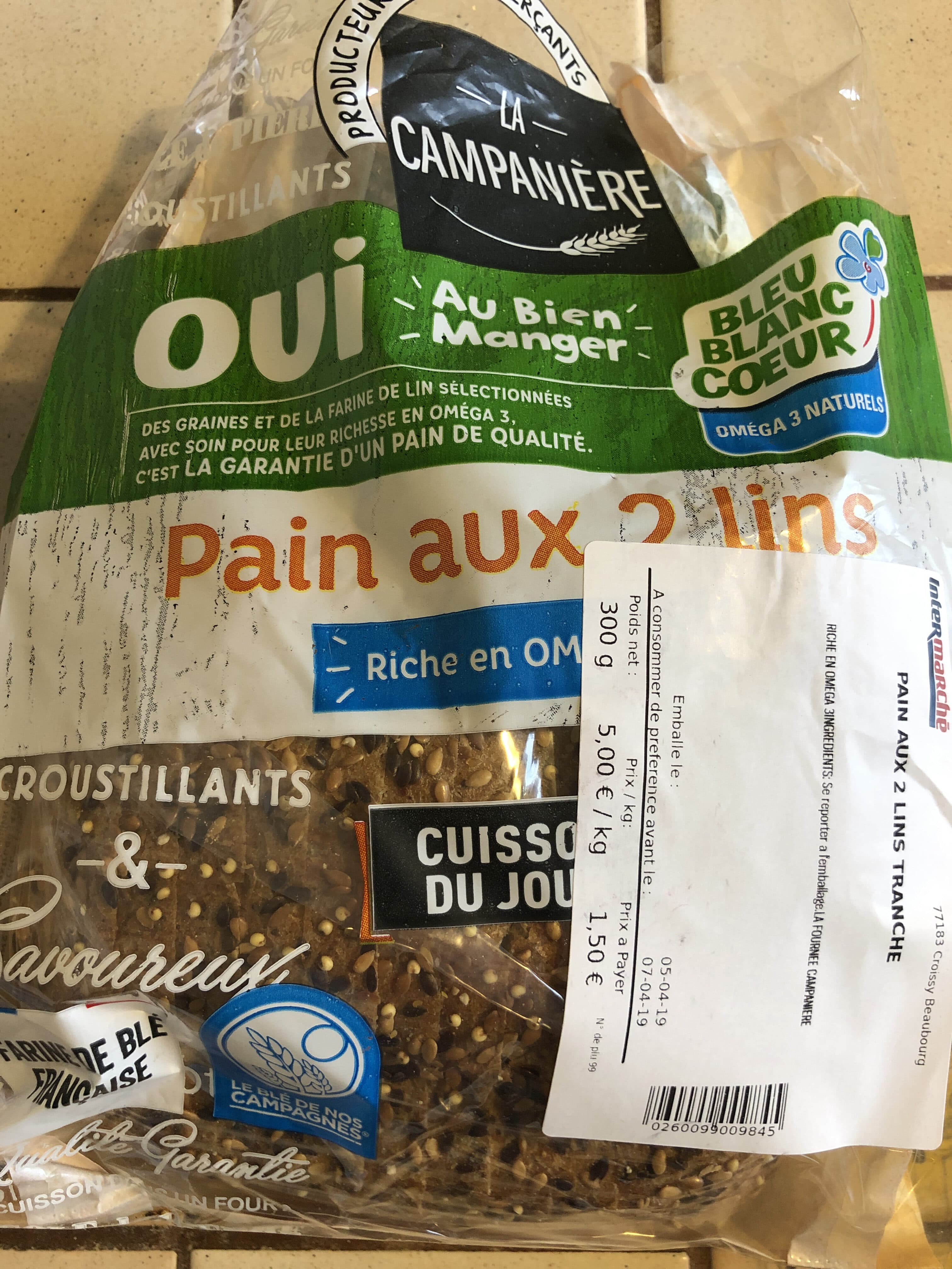 La Campanière Pain aux 2 lins packshot