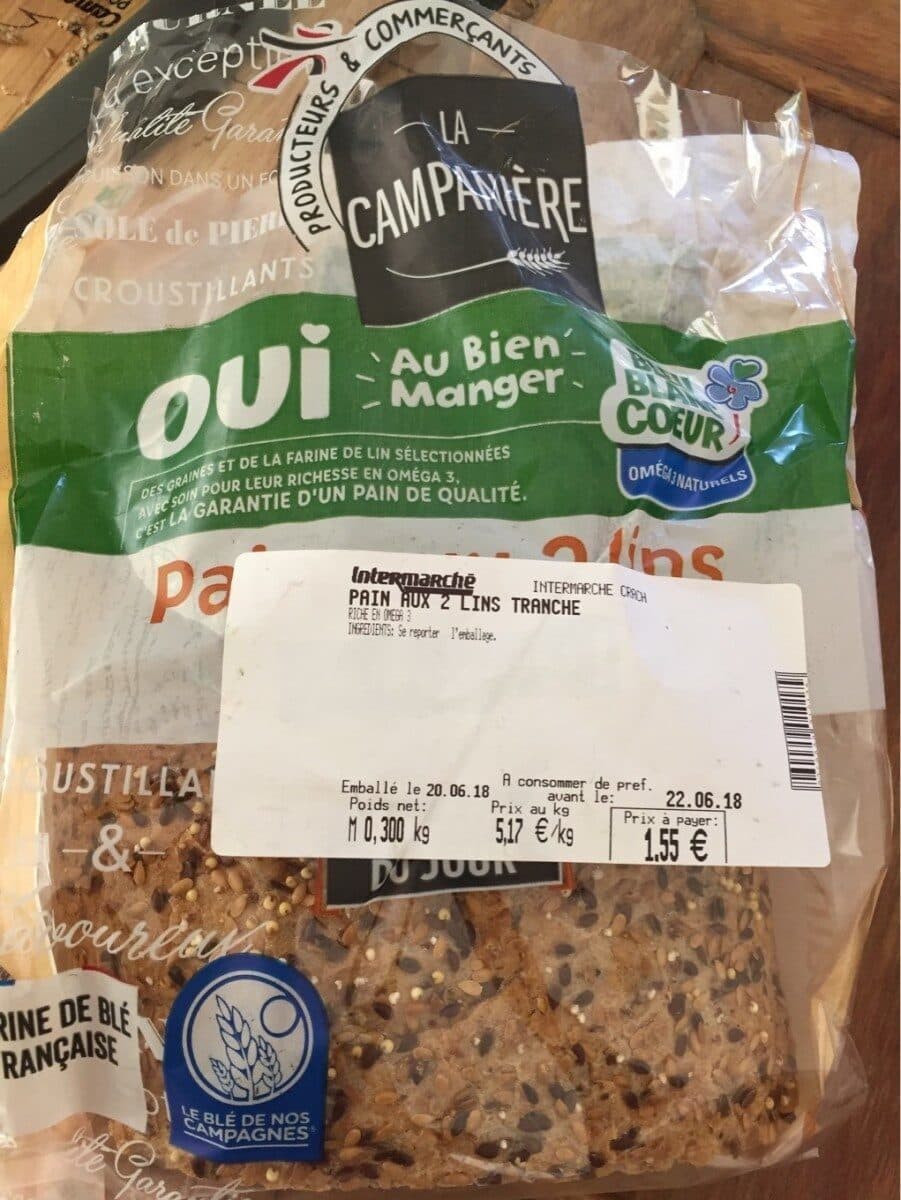 Open Food Facts Pain aux deux lins packshot