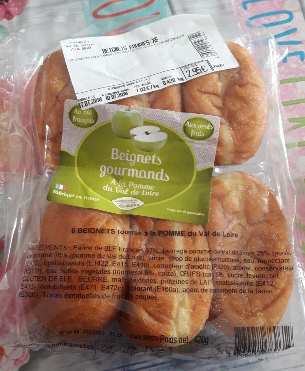Open Food Facts Beignets fourres ×6 packshot