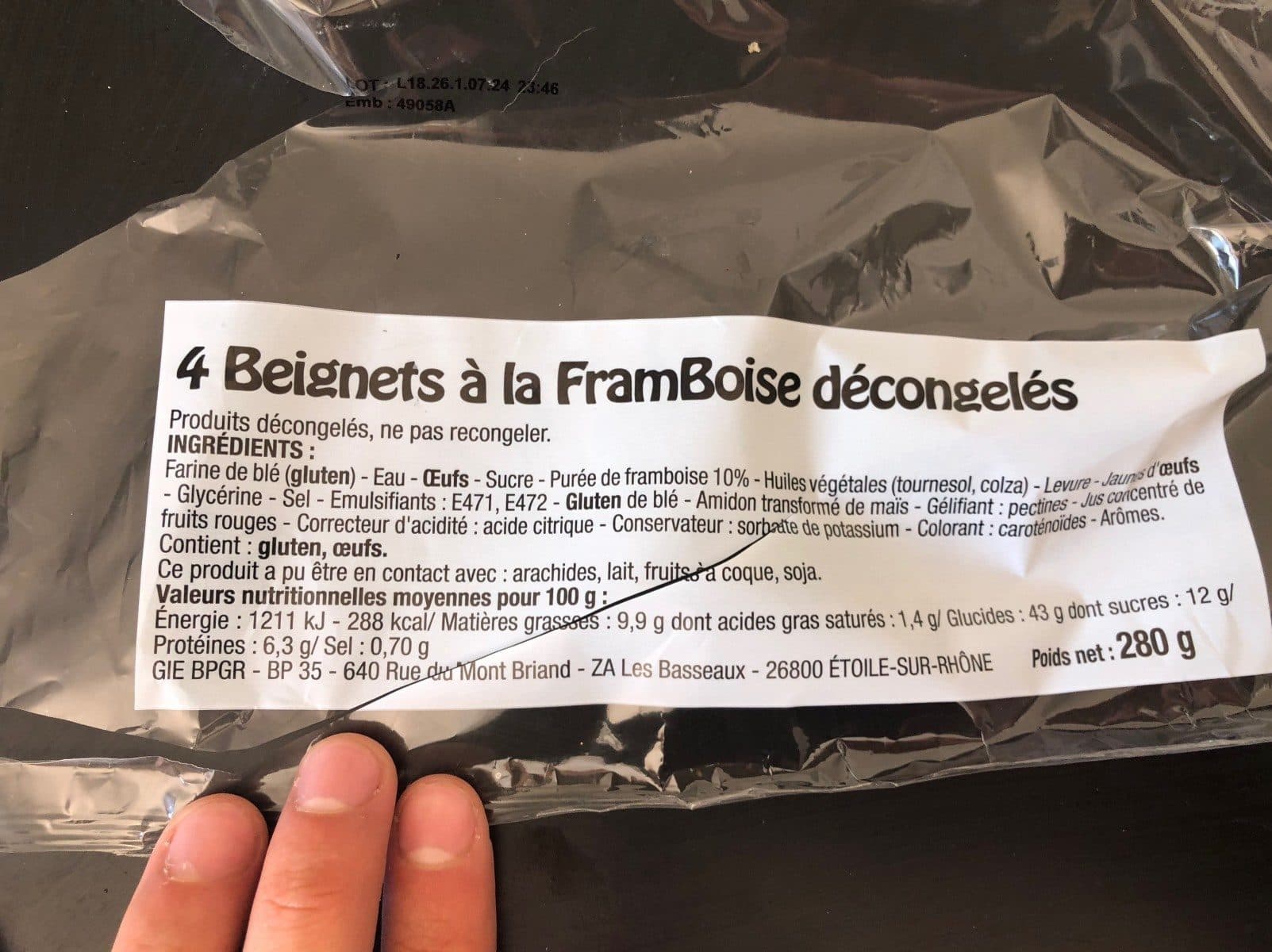 Open Food Facts Beignets framboise packshot