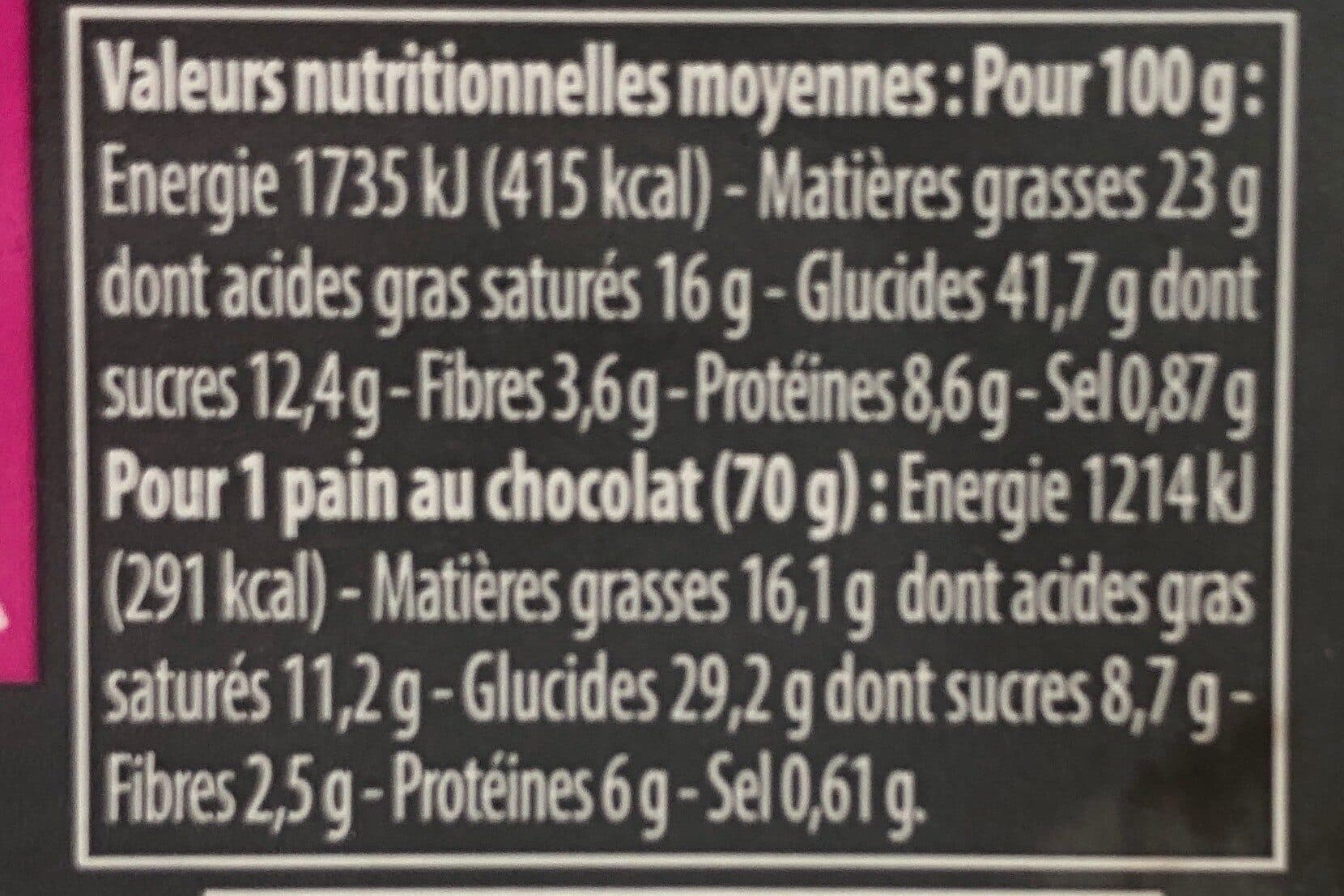 Open Food Facts Pain au chocolat au beurre charentes poitou packshot