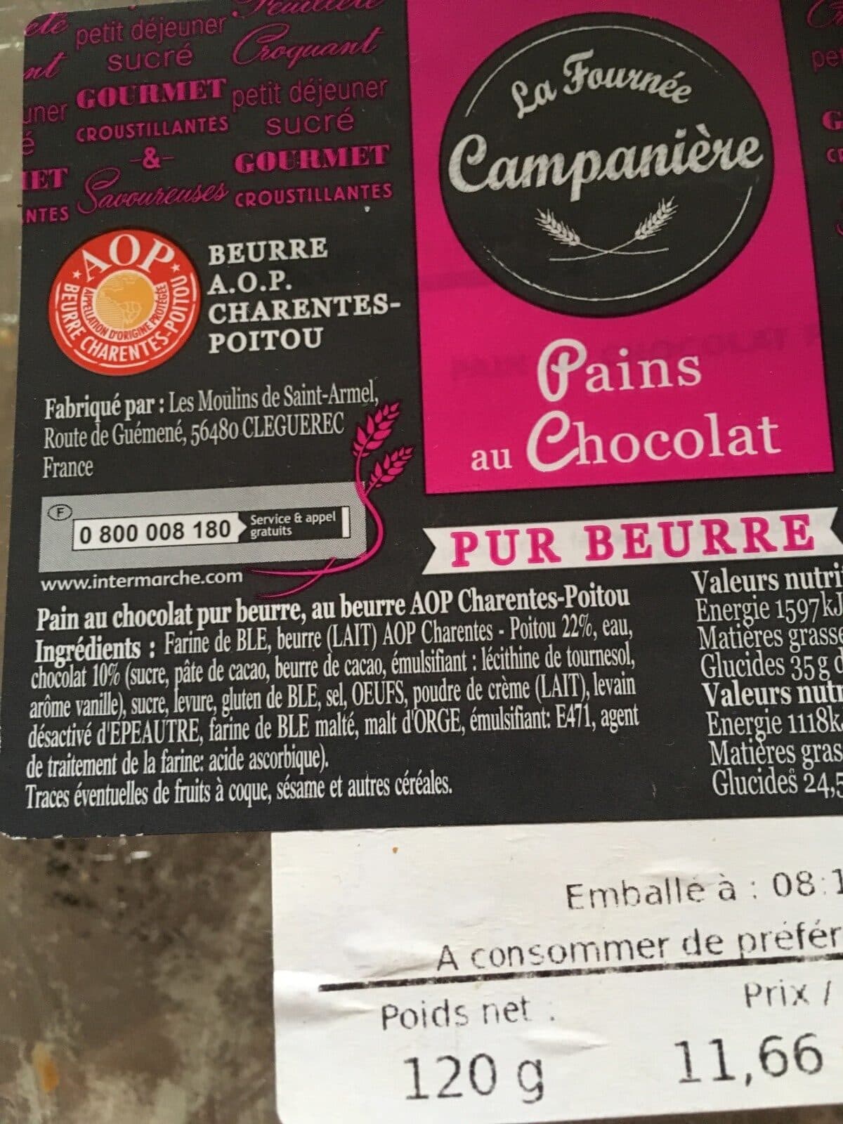 La Fournée Campanière Pains au chocolat packshot