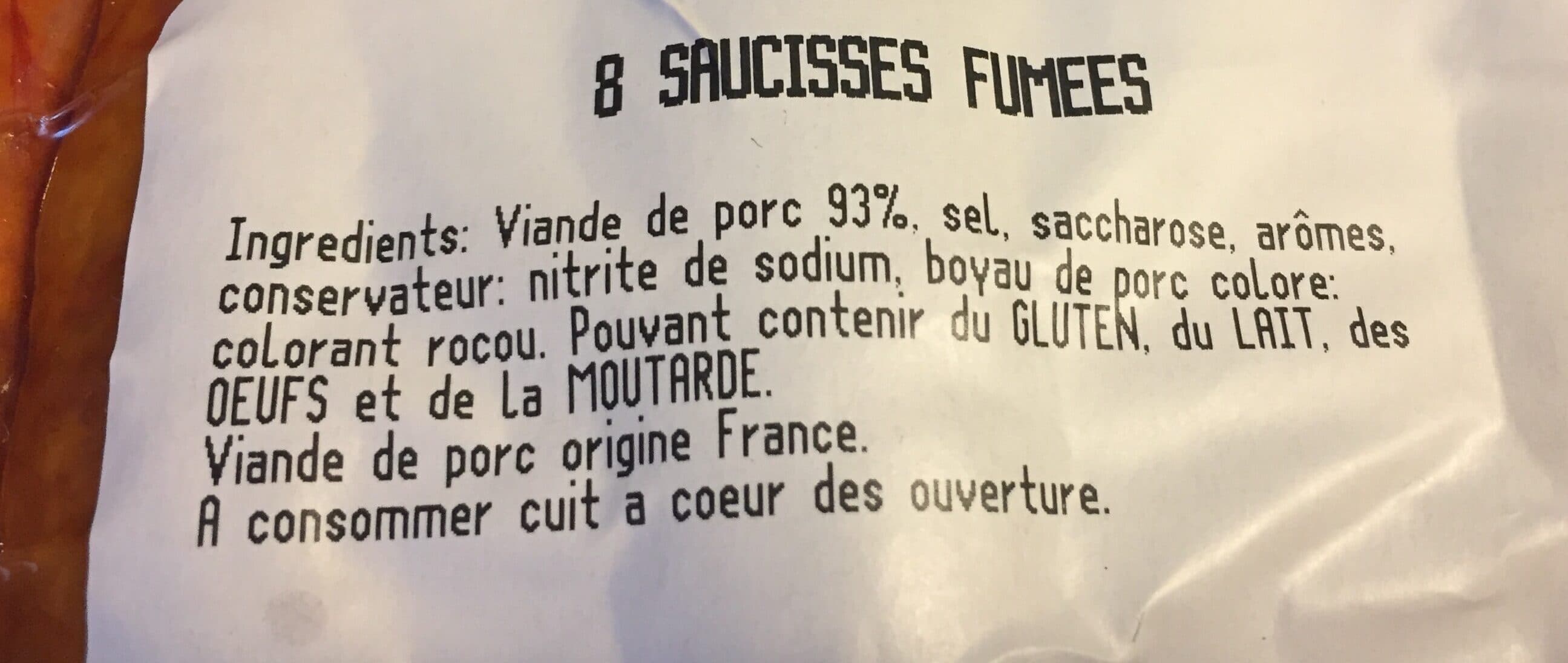Grand Frais Saucisse fumee packshot