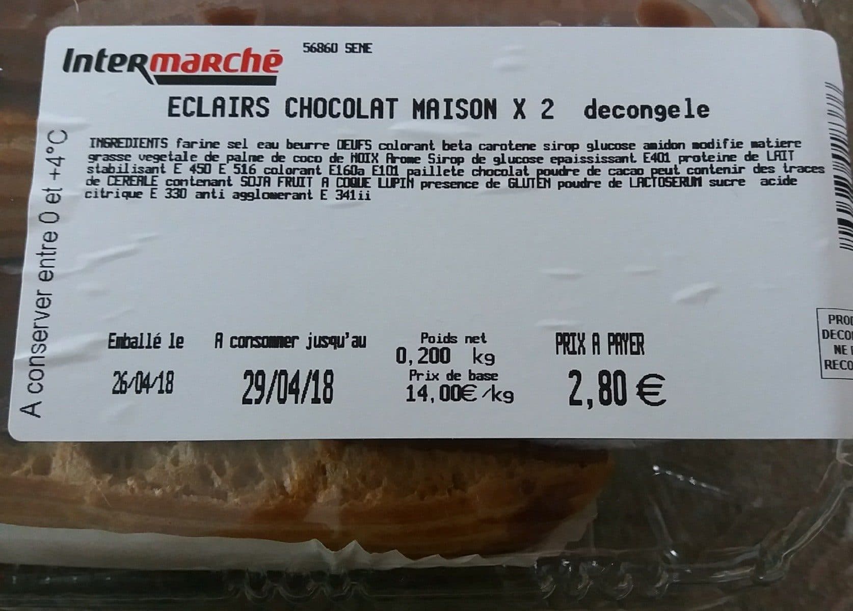 Open Food Facts Éclairs chocolat maison packshot