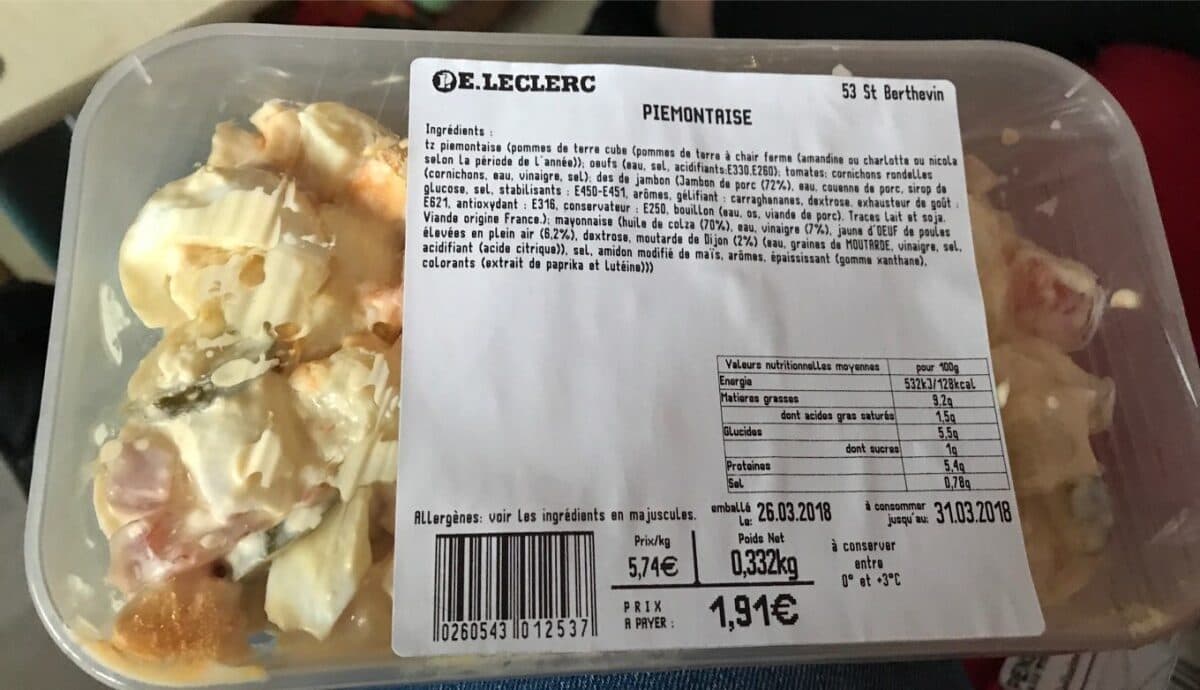 Open Food Facts Piemontaise packshot