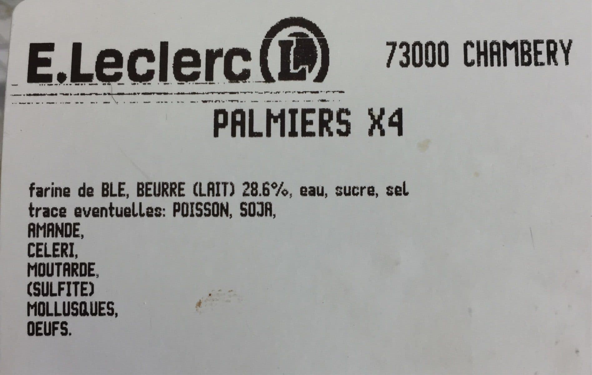 Leclerc Palmier packshot