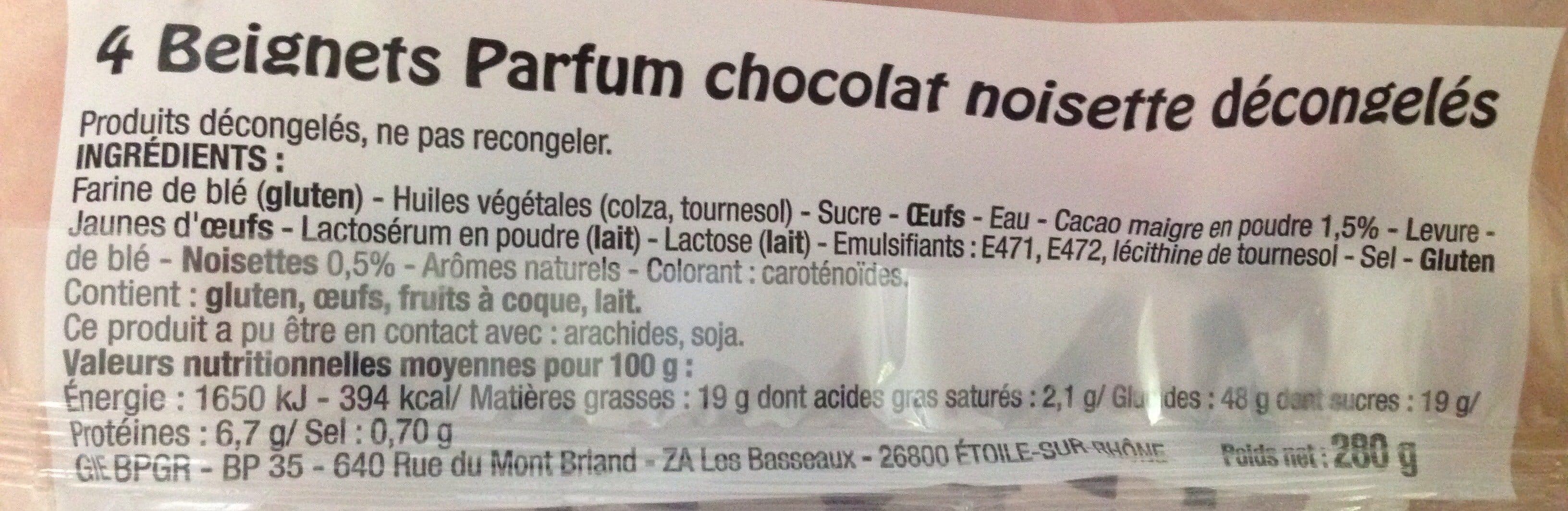 Open Food Facts Beignets fourrés parfum chocolat packshot