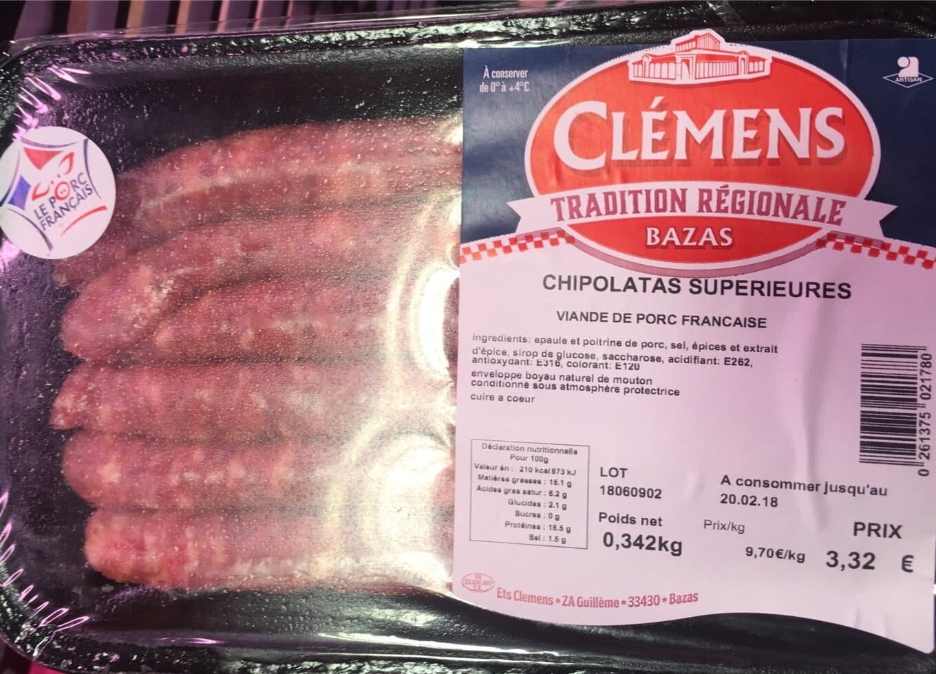 Clémens Chipolatas packshot
