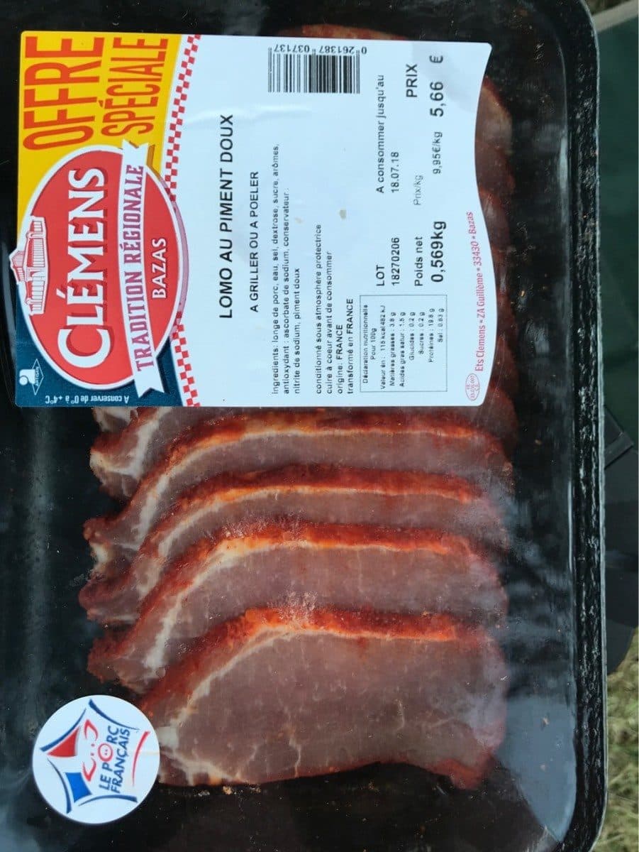 Open Food Facts Lomo au piment doux packshot