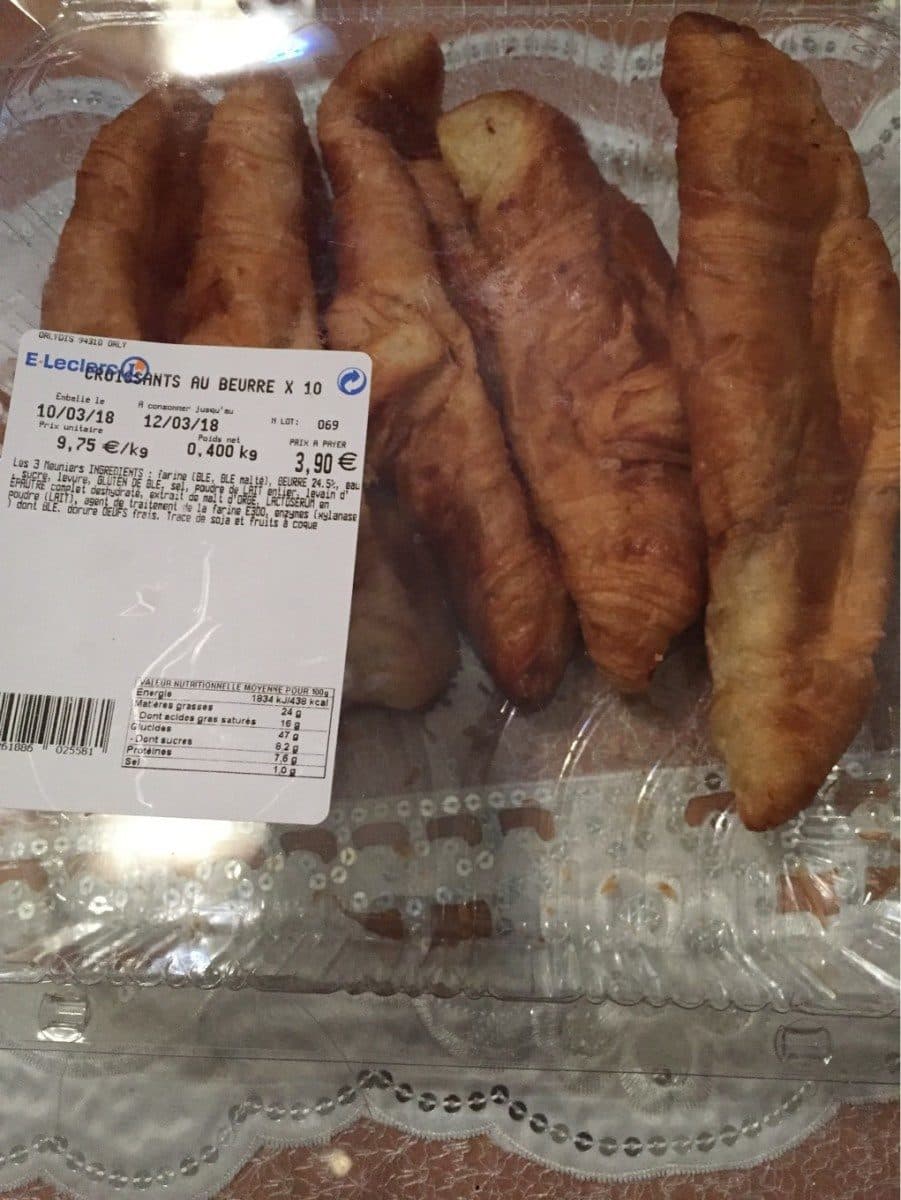 Open Food Facts 10 croissants au beurre packshot