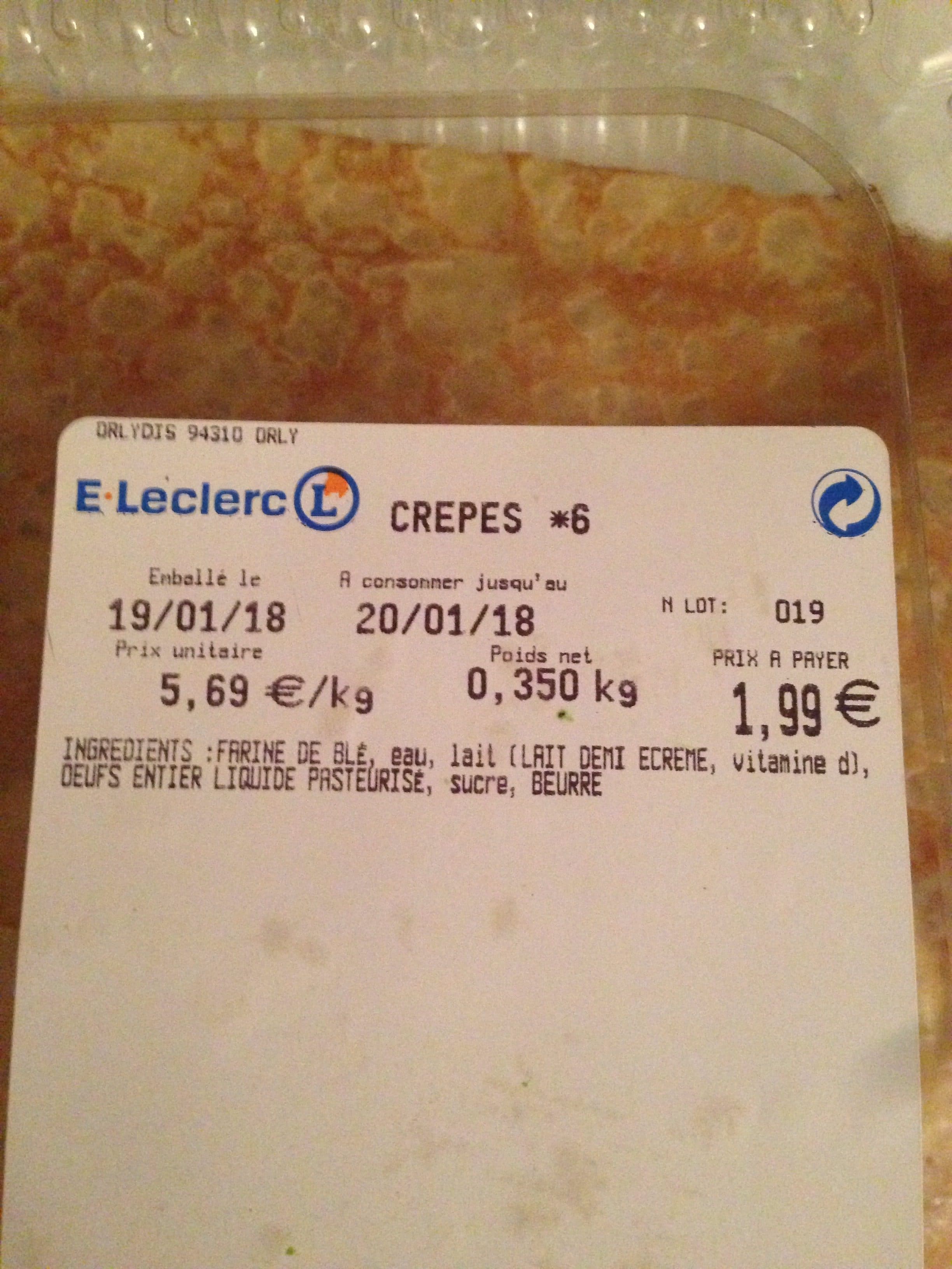 E.leclerc Crepe packshot