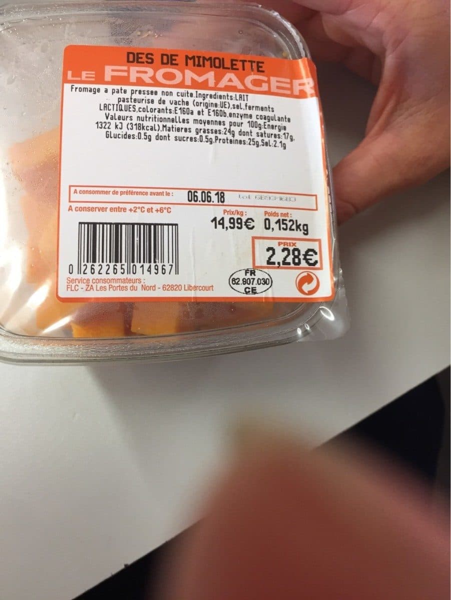 Open Food Facts Mimolette packshot