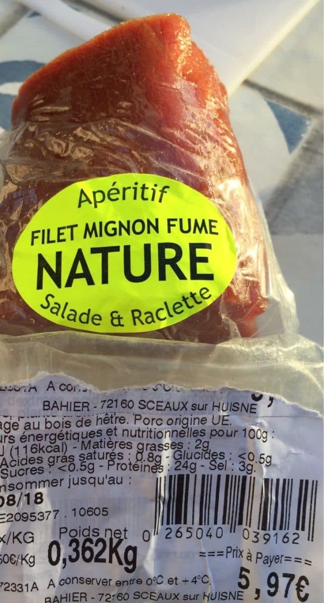Open Food Facts Filet mignon fume packshot