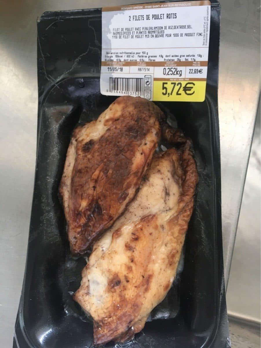 Open Food Facts 2 filets de poulet packshot