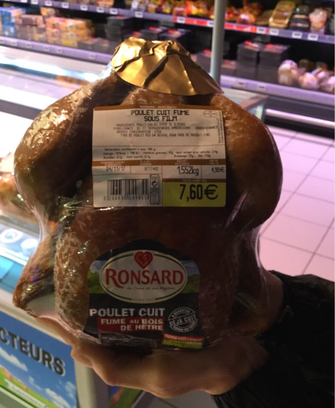 Ronsard Poulet cuit fumé packshot