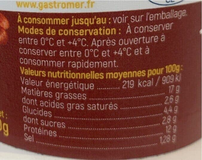 Open Food Facts Les émiettés Thon Chorizo packshot