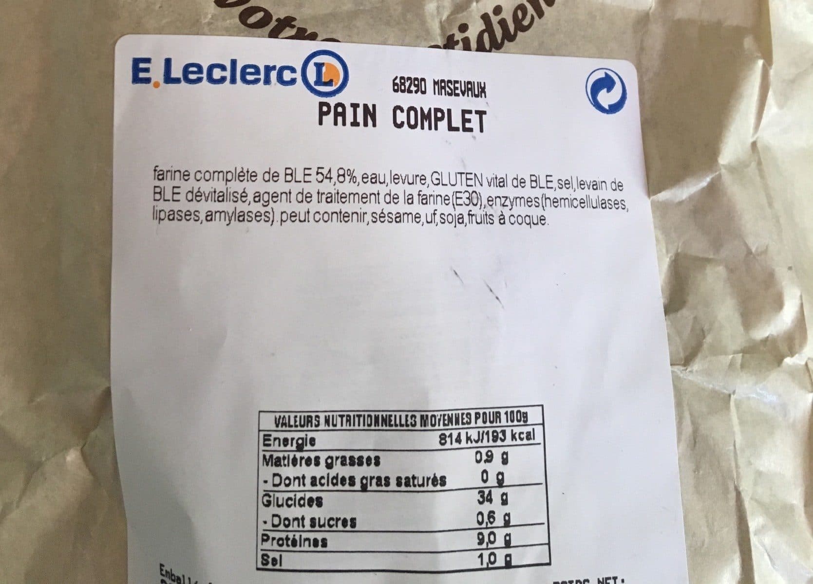 Open Food Facts Pain complet packshot