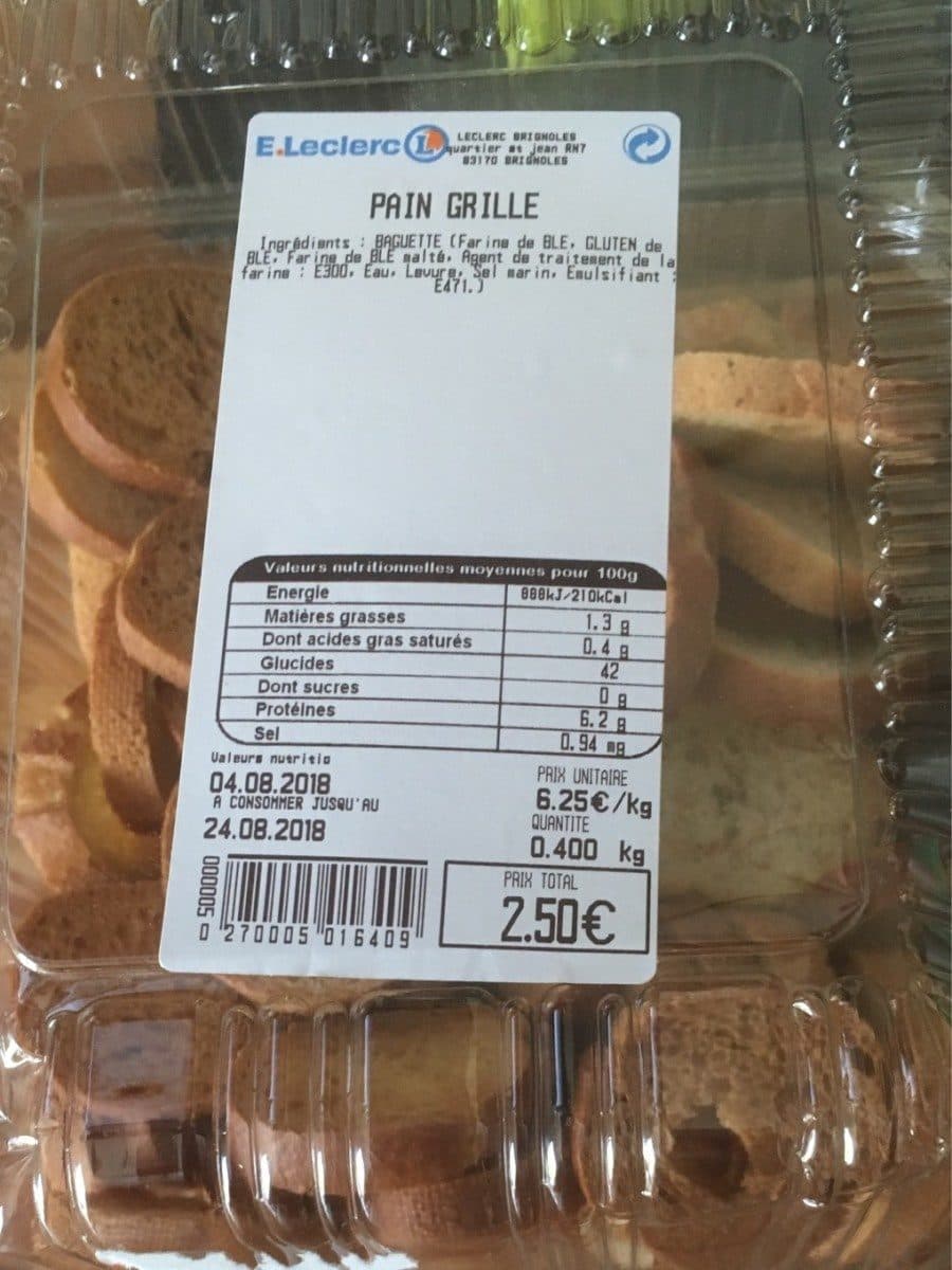 E.Leclerc Pain grille packshot
