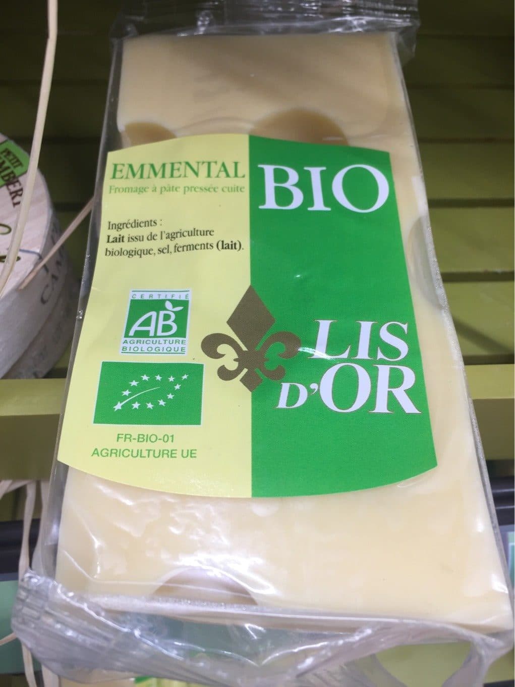 Lis D'or Emmental bio packshot