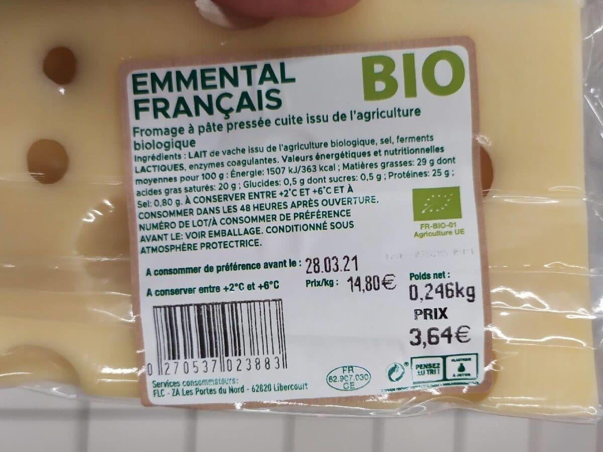 Lis d’Or Emmental Bio packshot