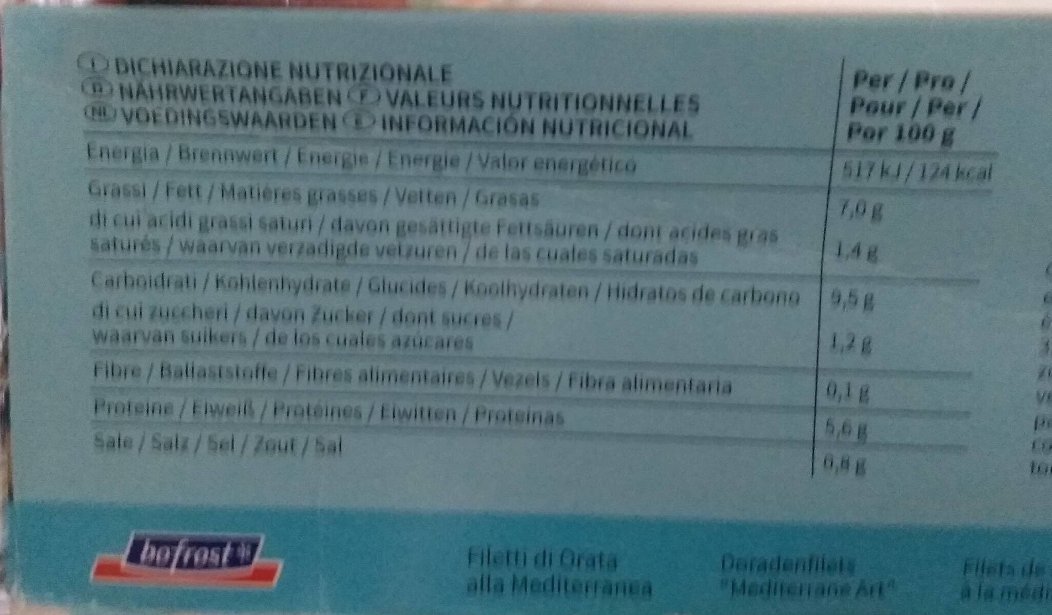 bofrost* Filets de dorade à la Méditerranéenne "grand chef" packshot