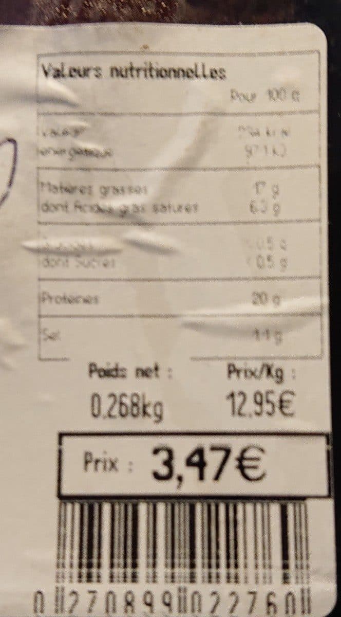 Open Food Facts Boudin noir packshot