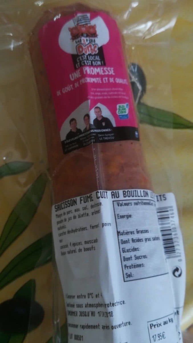 Open Food Facts Saucisson fumé packshot