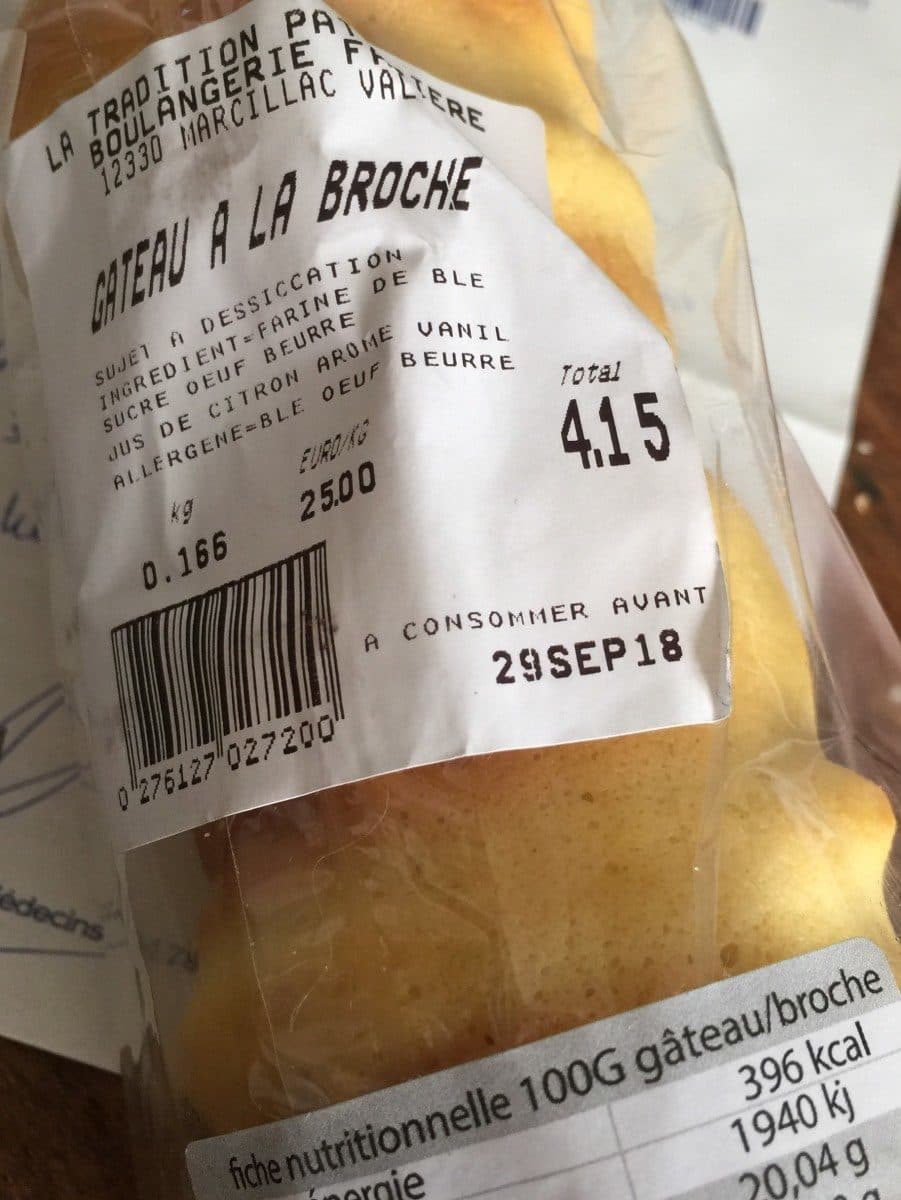 Open Food Facts Gateau a la broche packshot