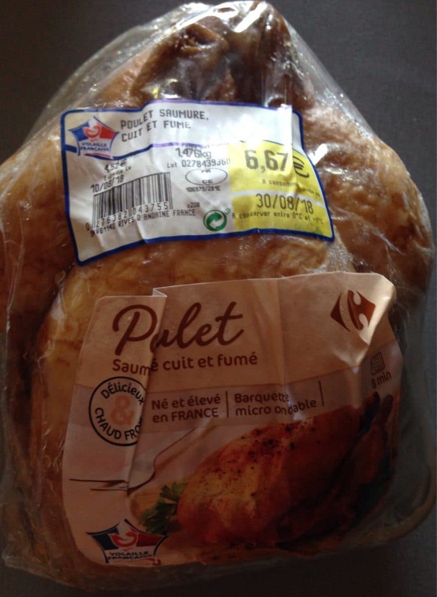 Open Food Facts Poulet saumuré cuit et fumé packshot