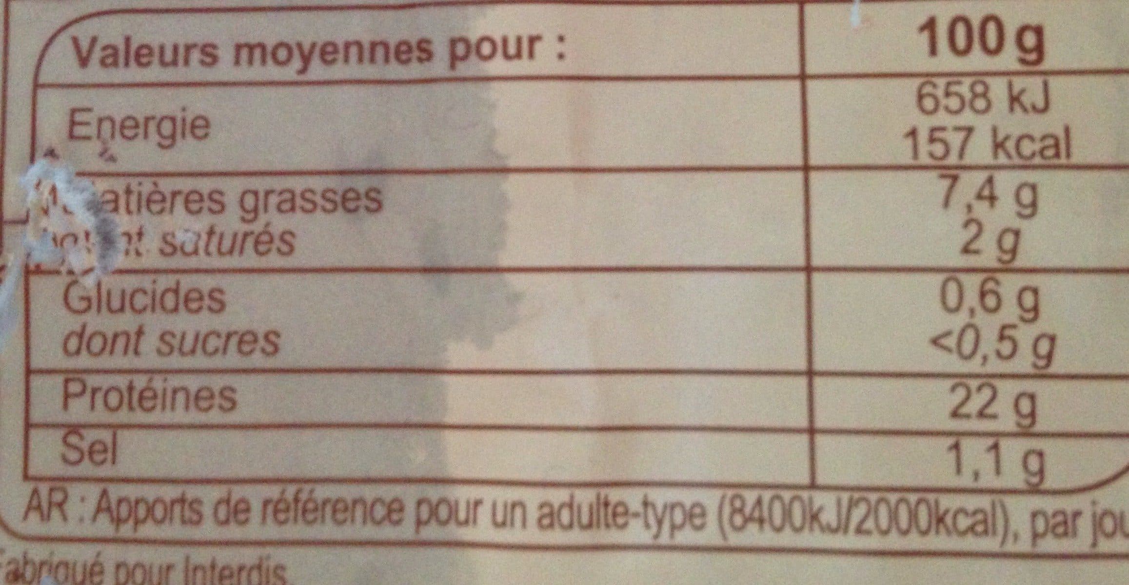 Open Food Facts Poulet saumuré cuit et fumé packshot