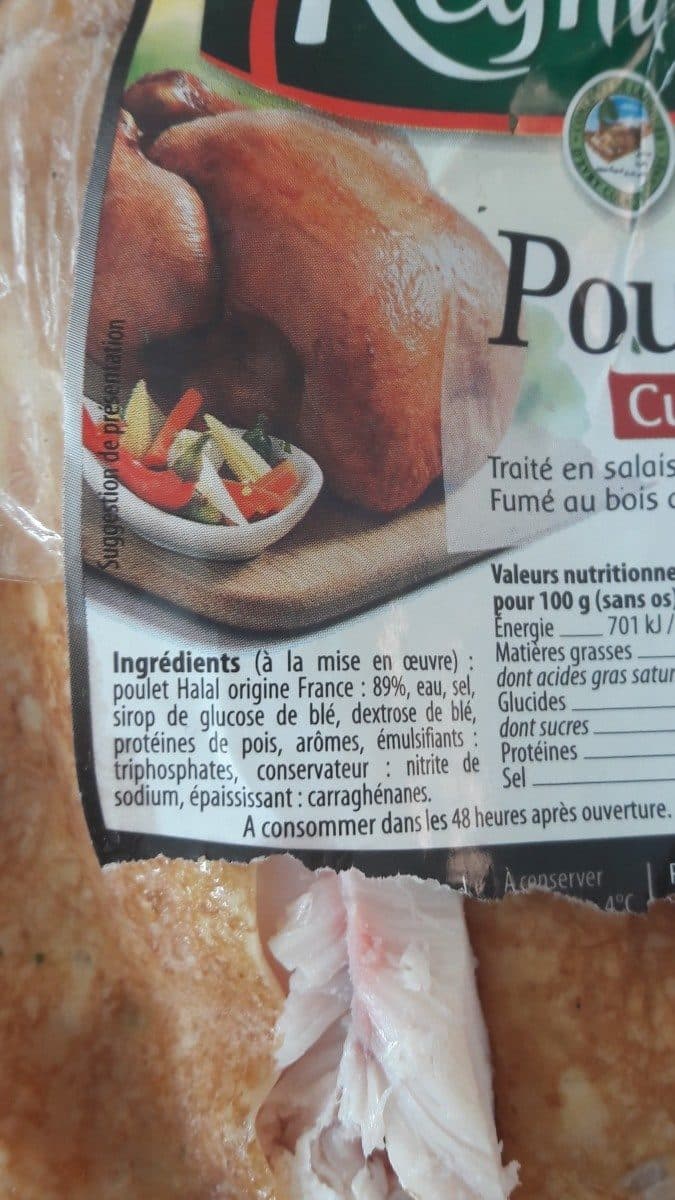 Open Food Facts Poulet cuit fumé packshot