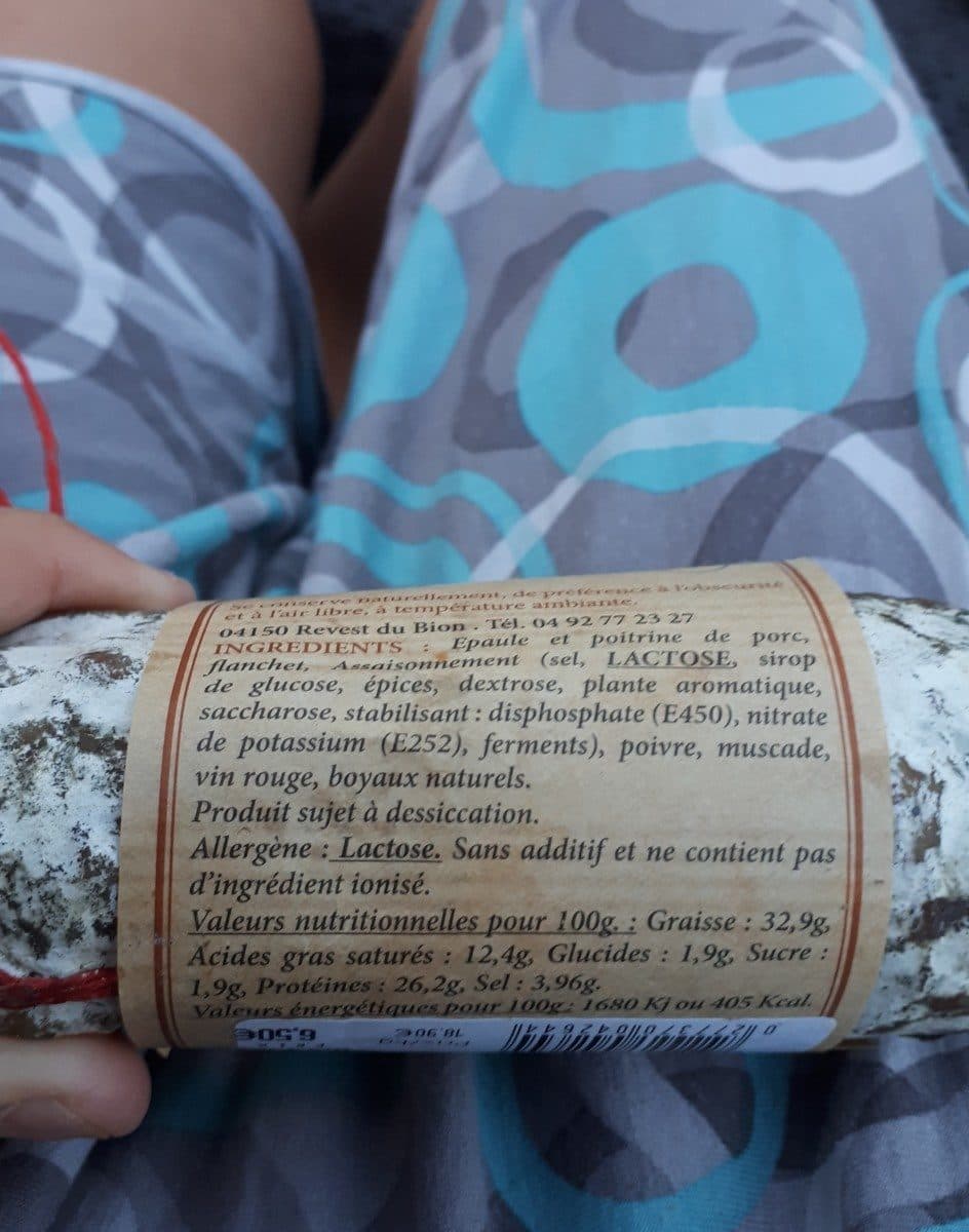 Open Food Facts Saucisson packshot