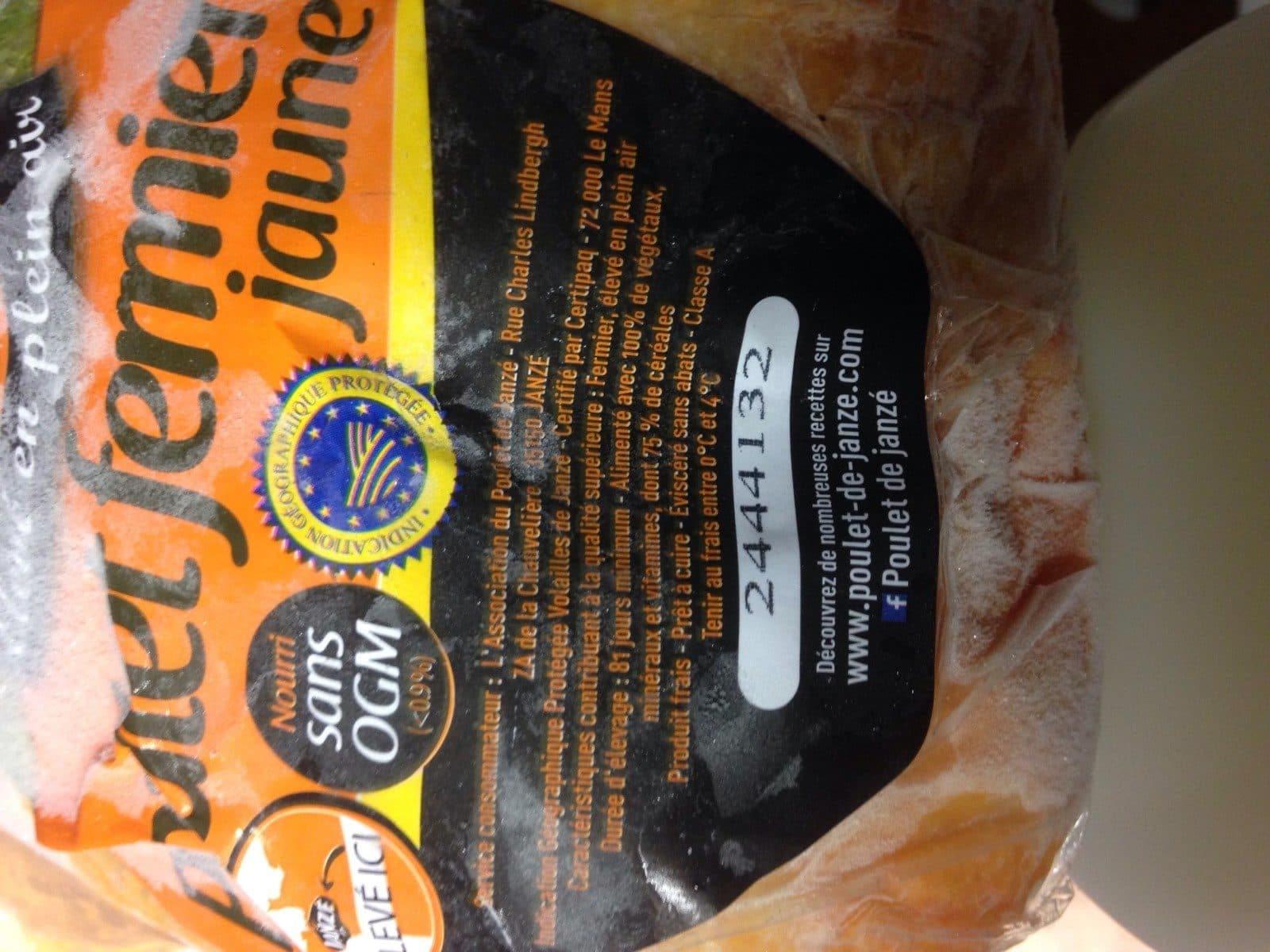 Open Food Facts Poulet Fermier jaune packshot