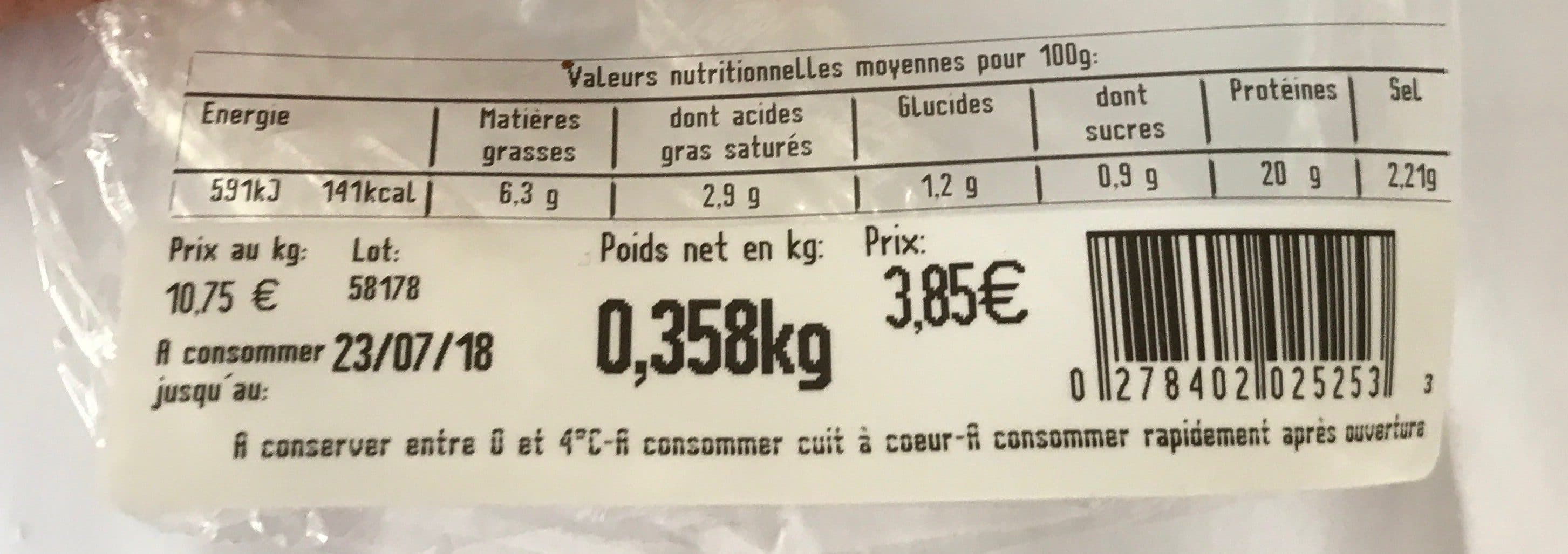 Open Food Facts Roti de Porc Fumé packshot