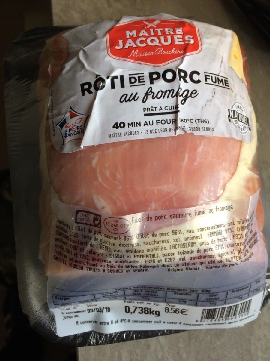 Maître Jacques Roti de porc fumé packshot