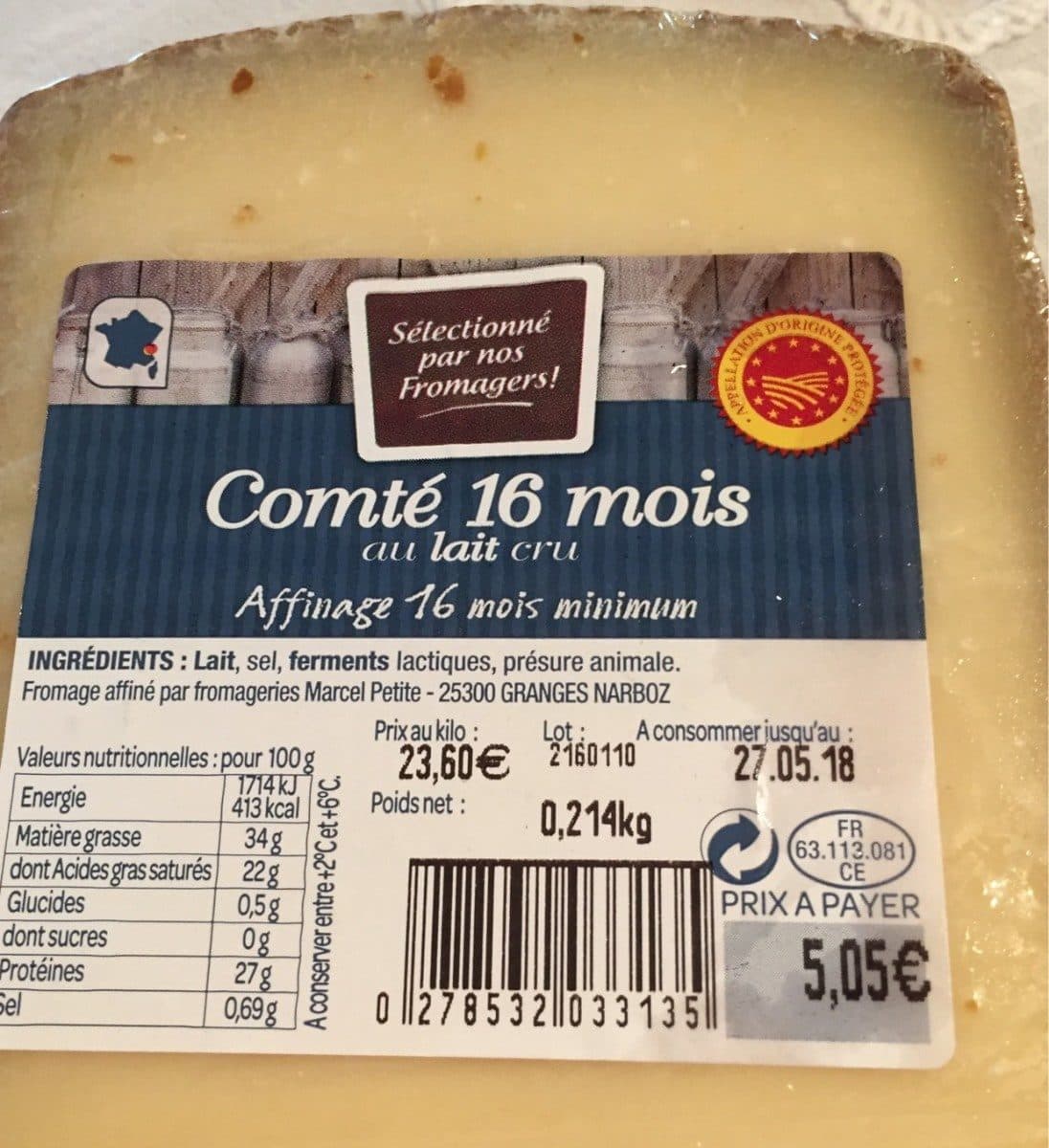Open Food Facts Compté 16 mois packshot