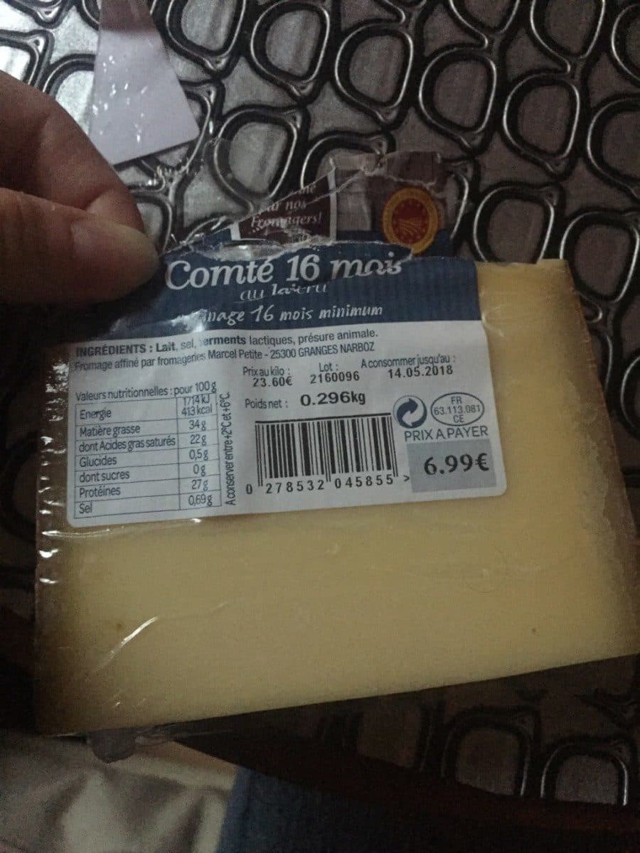 Open Food Facts Comté 16 mois packshot