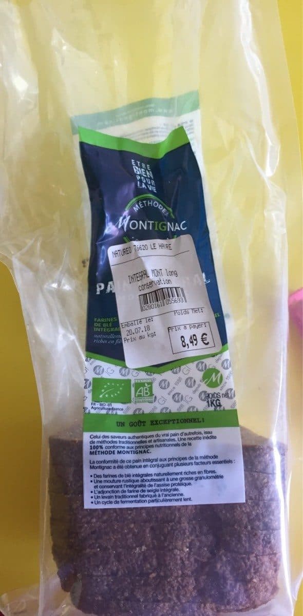 Open Food Facts Véritable pain Montignac packshot