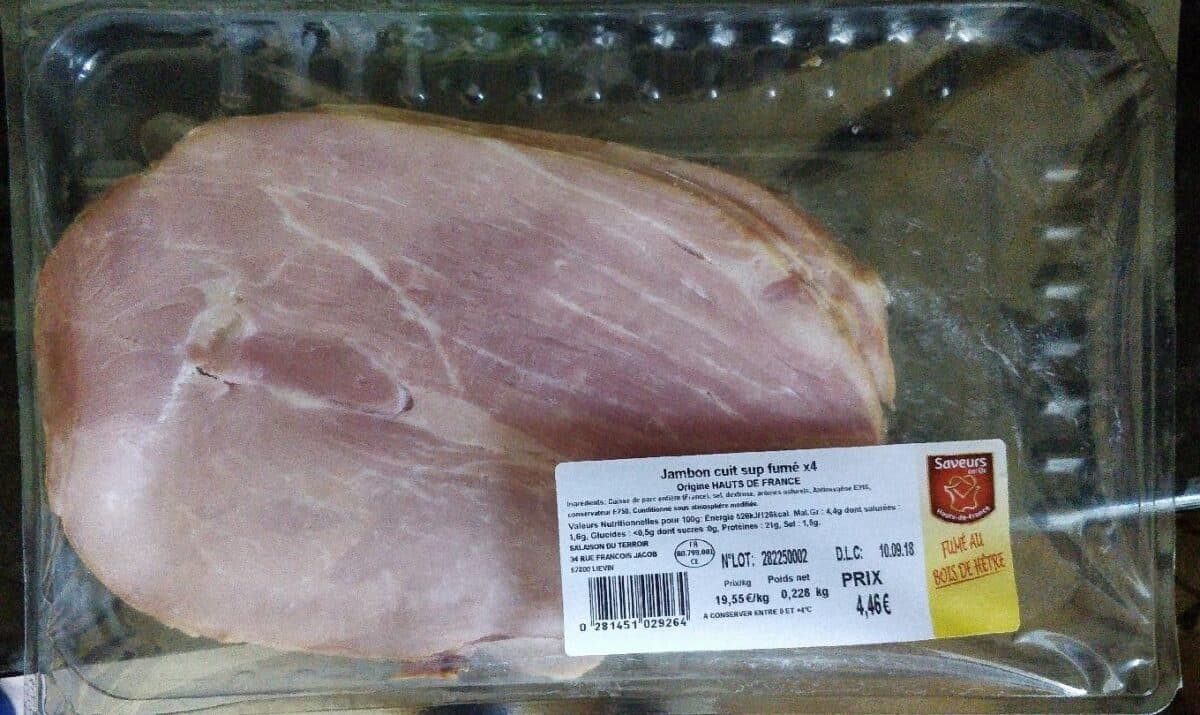 Open Food Facts Jambon cuit sup fumé packshot