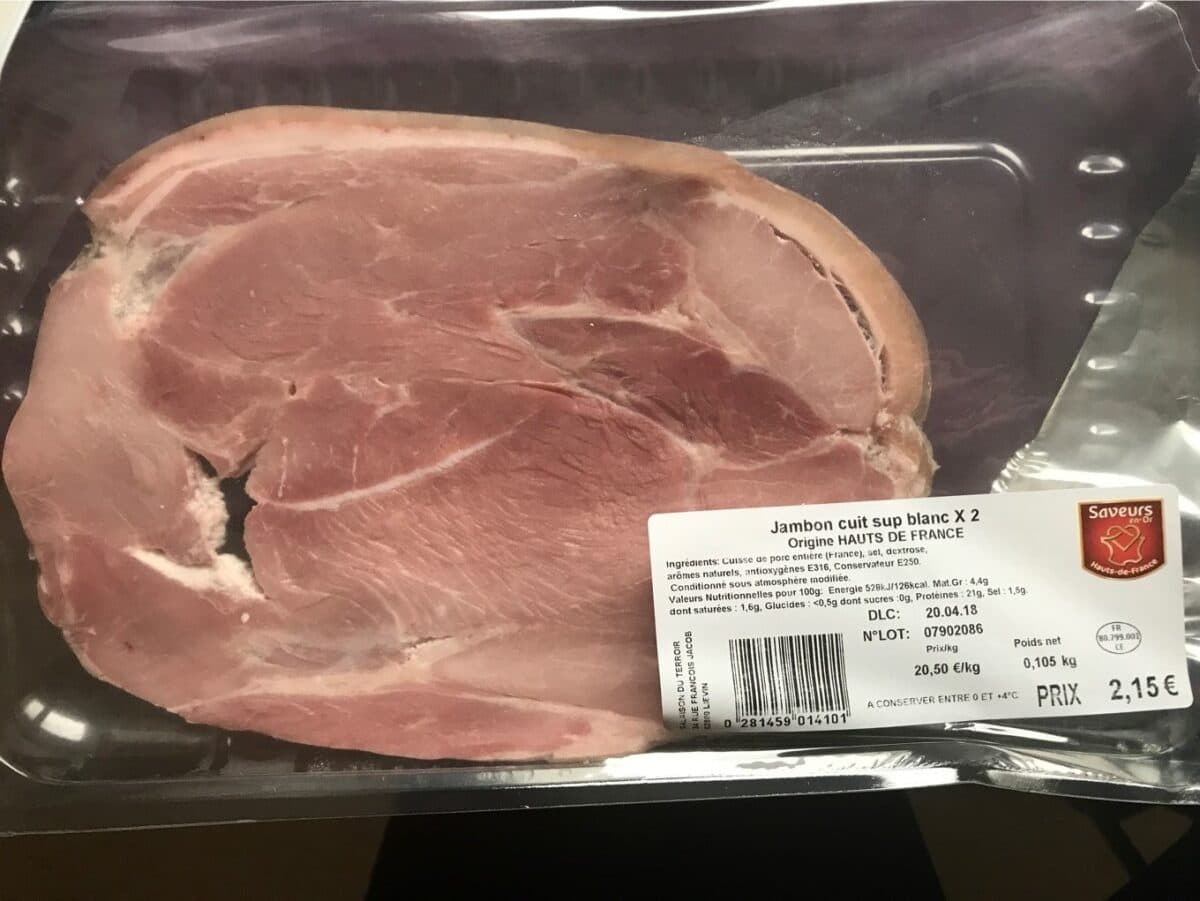 Open Food Facts Jambon cuit sup blanc packshot