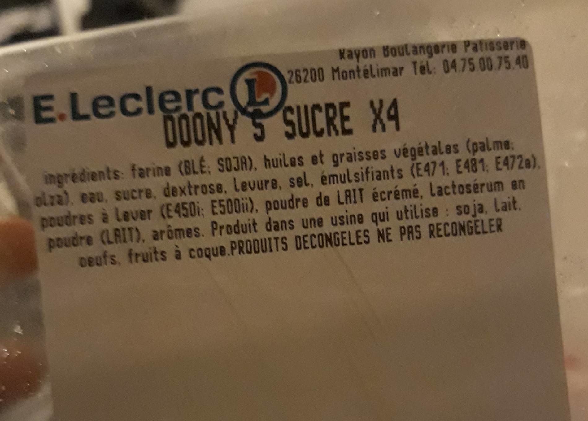 Leclerc Boony's sucre ×4 packshot